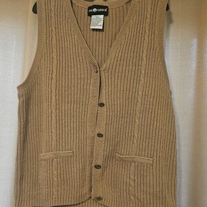 Sag Harbor Tan Sweater Vest